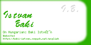 istvan baki business card